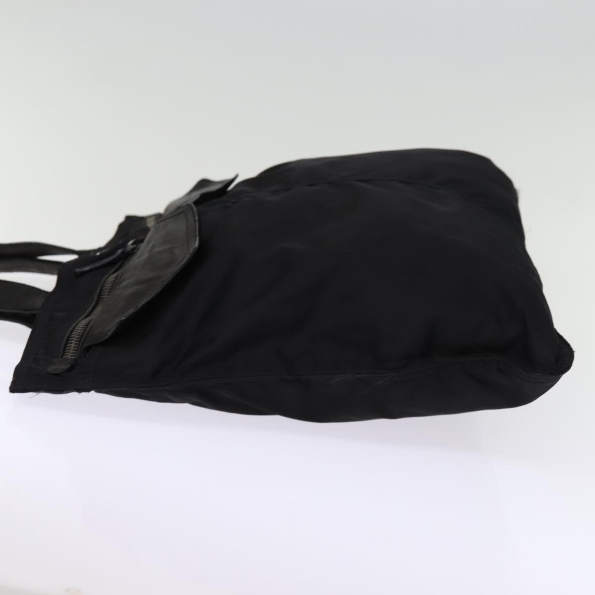 PRADA Tote Bag Nylon Black Auth 76367