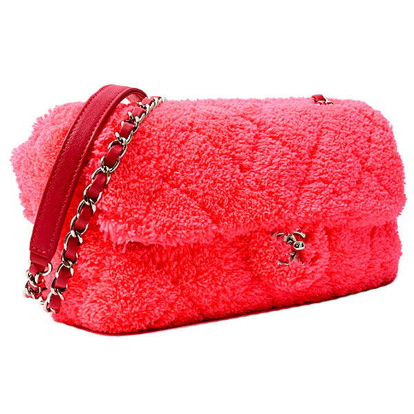 Chanel Pile Matelassé Chain Shoulder Bag Pink
