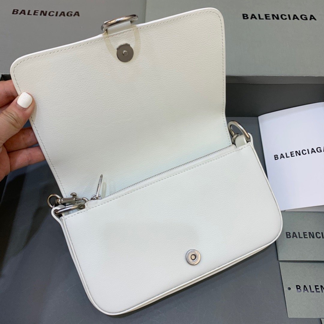 Top Quality Bondage Wallet With Chain White, For Women,  Bags 8in/20cm