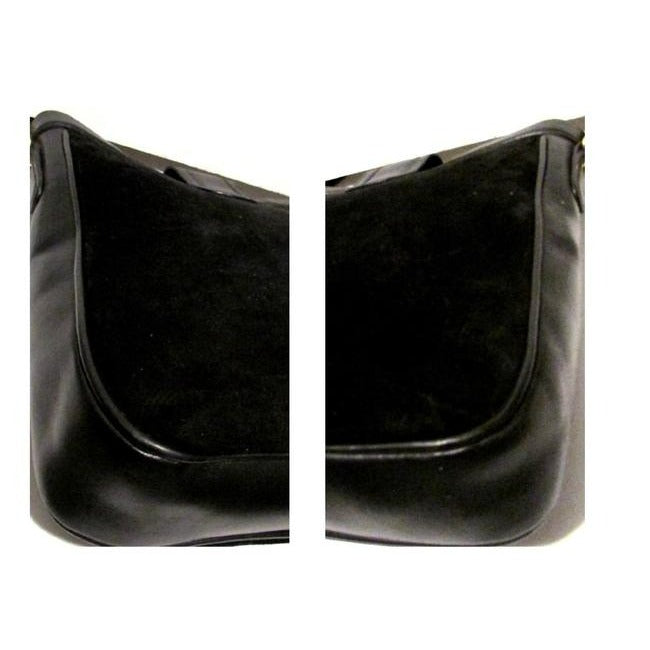 Gucci   Black Suede And Leather Shoulder Bag