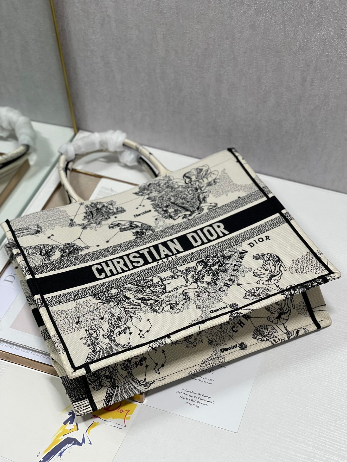 Top Quality Large Book Tote ZoTop Qualityac Embroidery, Black/Beige, For Women Womens Handbags, 41cm CD