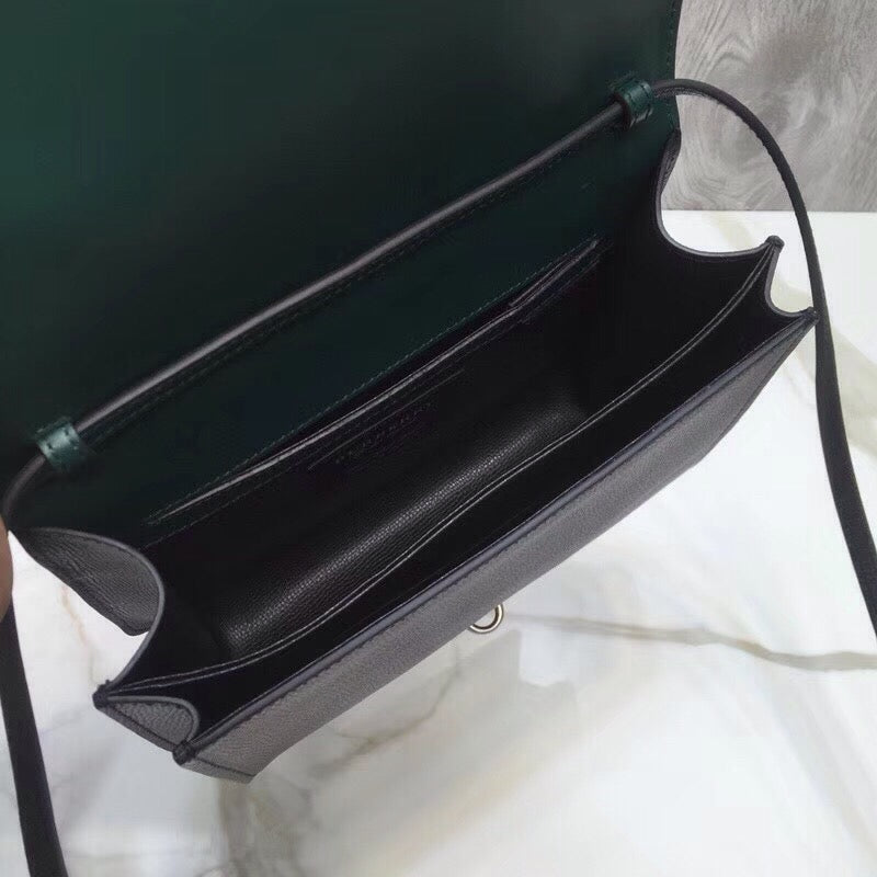 Top Quality Small Macken Colorblock Crossbody Black/Green Bag For Women, Bags 9.5in/24cm