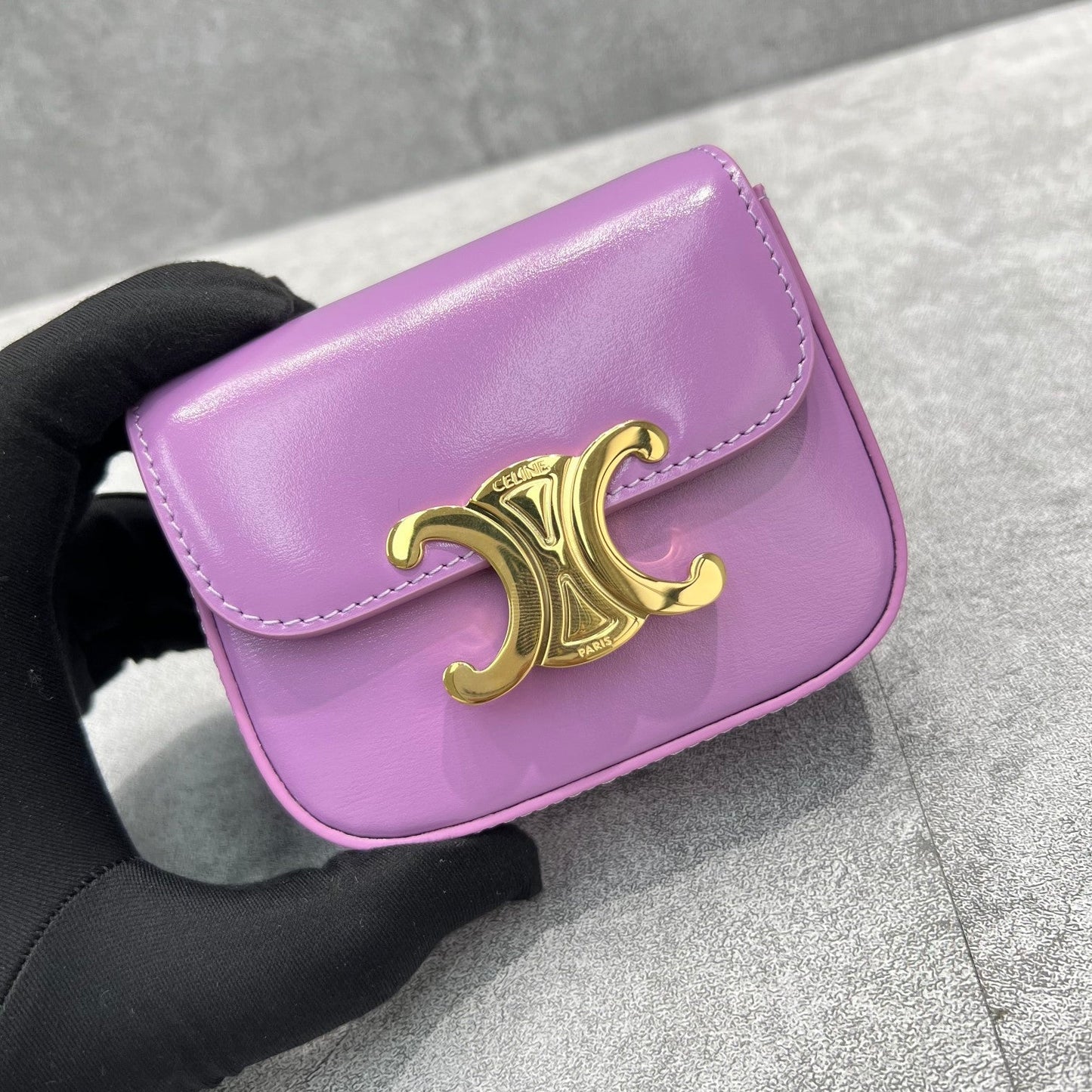 Top Quality Teen Triomphe Bag Violet For Women 7in/19cm