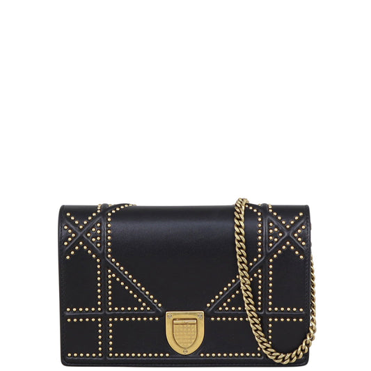 Dior Diorama Studded Wallet on Chain
