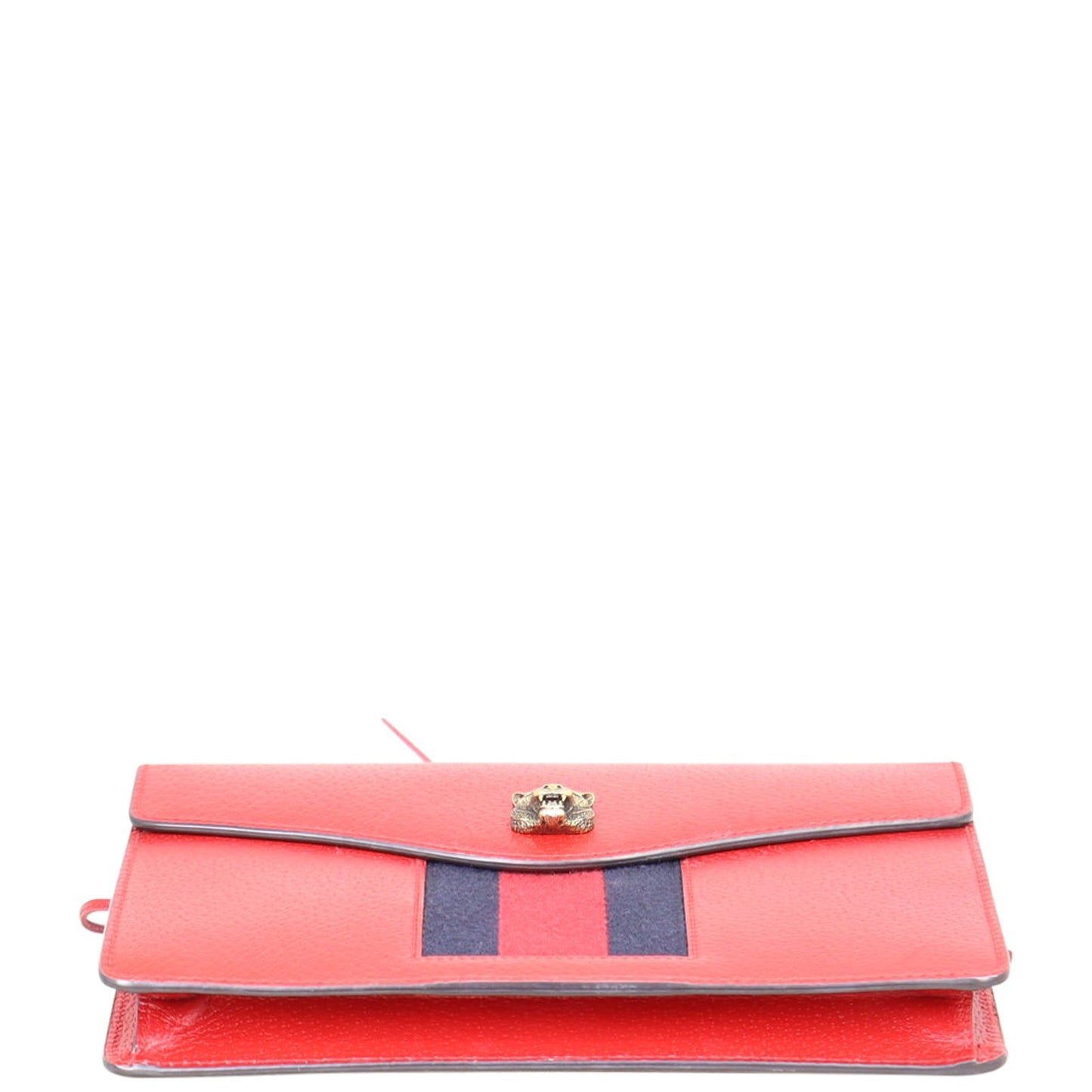 Gucci Animalier Web Leather Flap Clutch