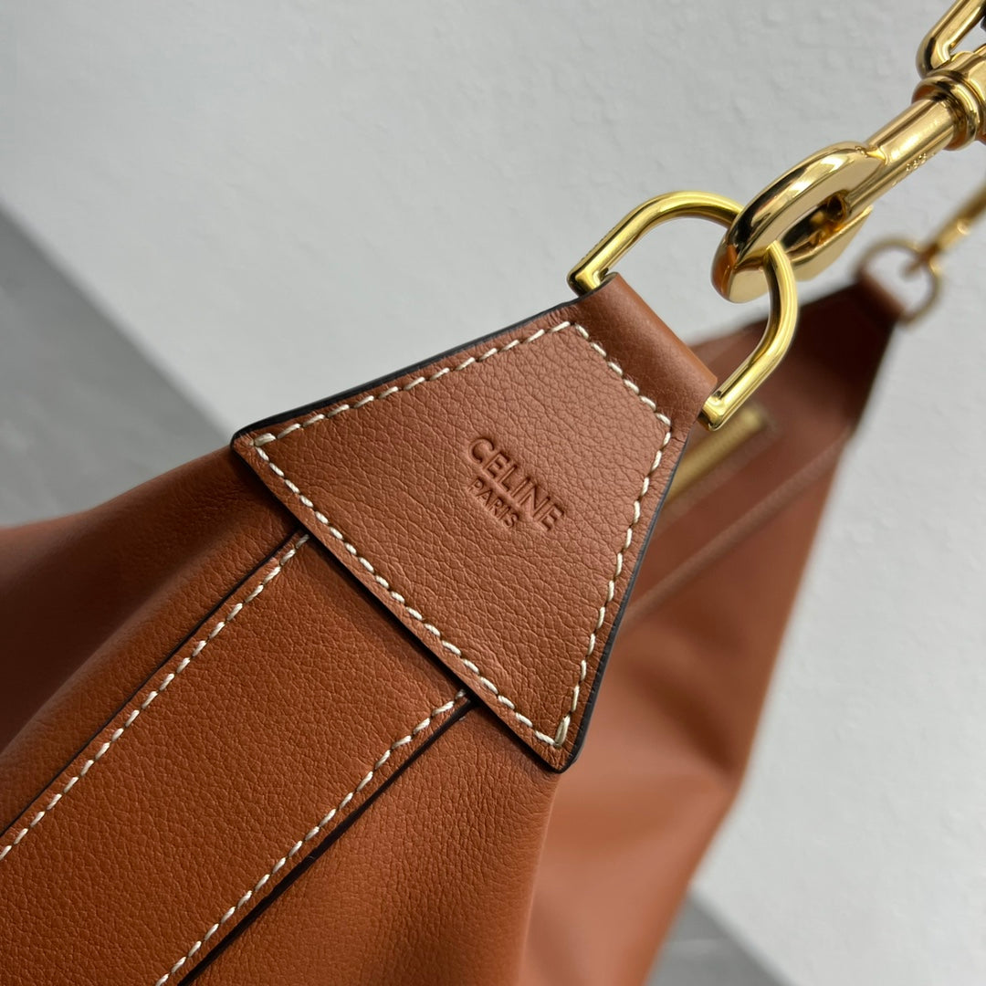 Top Quality Medium Leandre Bag In Supple Brown For Women 14in/35cm 197263DV7.04LU