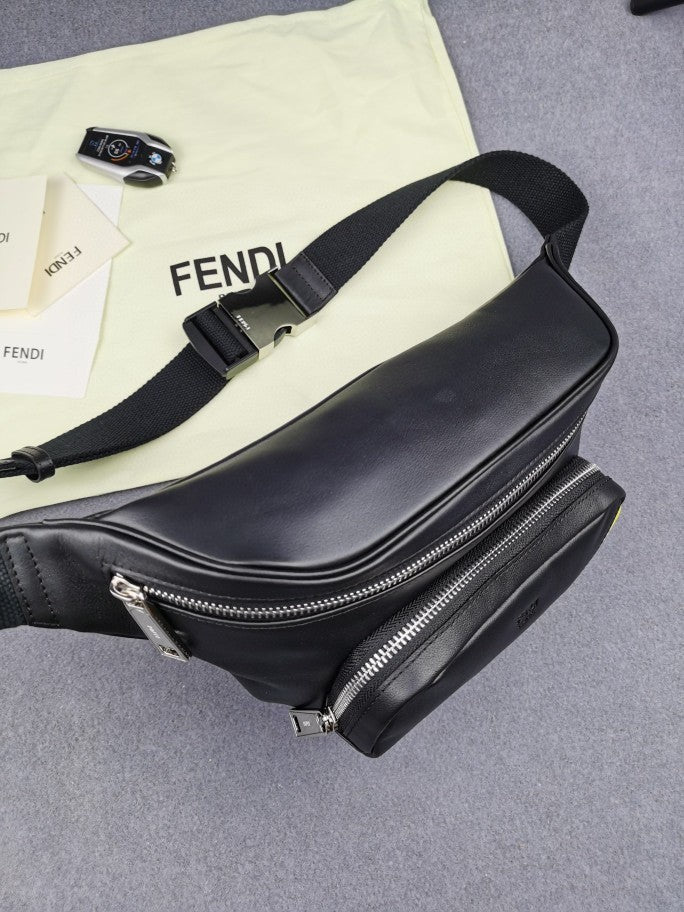 Top QualityTop Quality Little Monster Belt Bag Black/Yellow For Men, Men’s Bag 7.9in/20cm FF