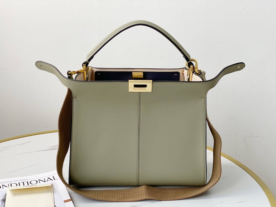 Top QualityTop Quality Peekaboo X-Lite Tote Medium Beige Bag For Woman 30cm/12in