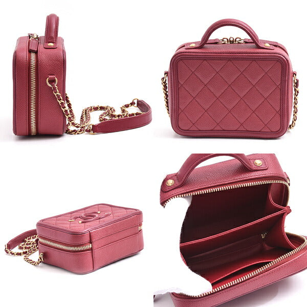 Chanel CC Filigree Caviar Shoulder Bag