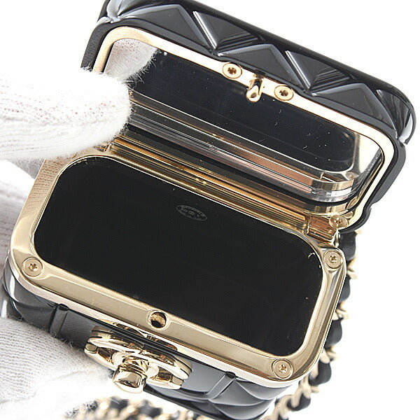 Chanel Plastic Matelasse Vanity Chain Pouch B22K