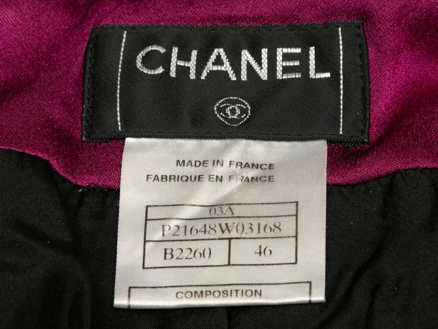 Black & White Chanel Fall/Winter 2003 Tweed Skirt Size FR 46