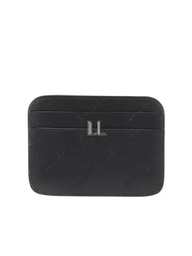 Luxury Balenciaga Trending 2025 Embossed Logo Card Wallet Black