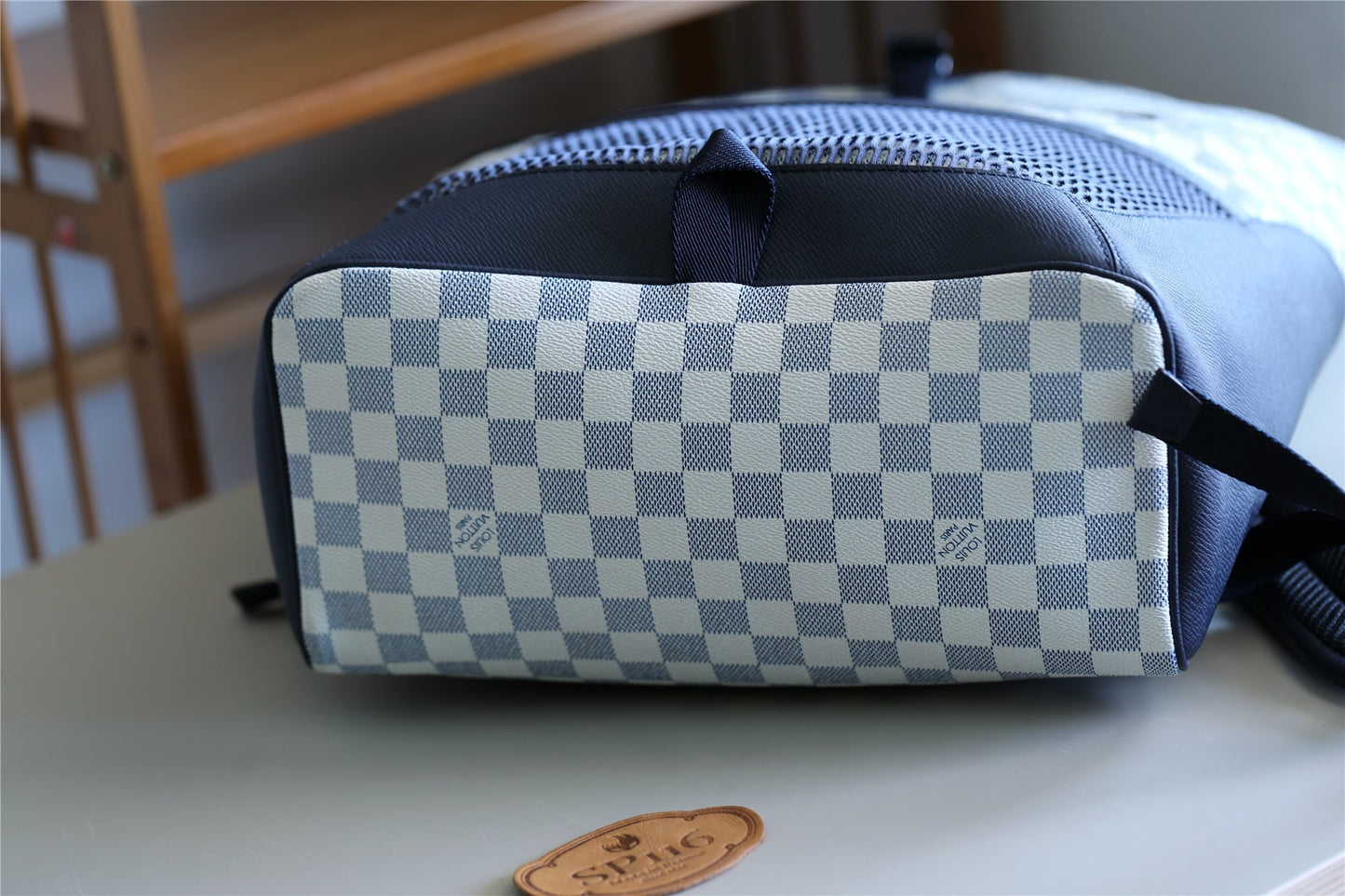 Top Quality Matchpoint Backpack Damier Azur For Men, Bags 17in/43cm Top Quality N40018