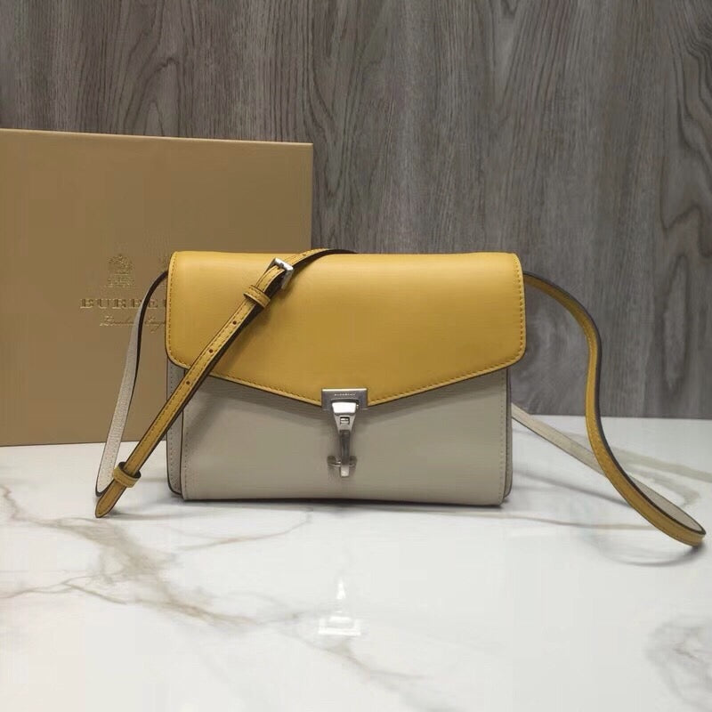 Top Quality Small Macken Colorblock Crossbody Beige/Yellow Bag For Women, Bags 9.5in/24cm