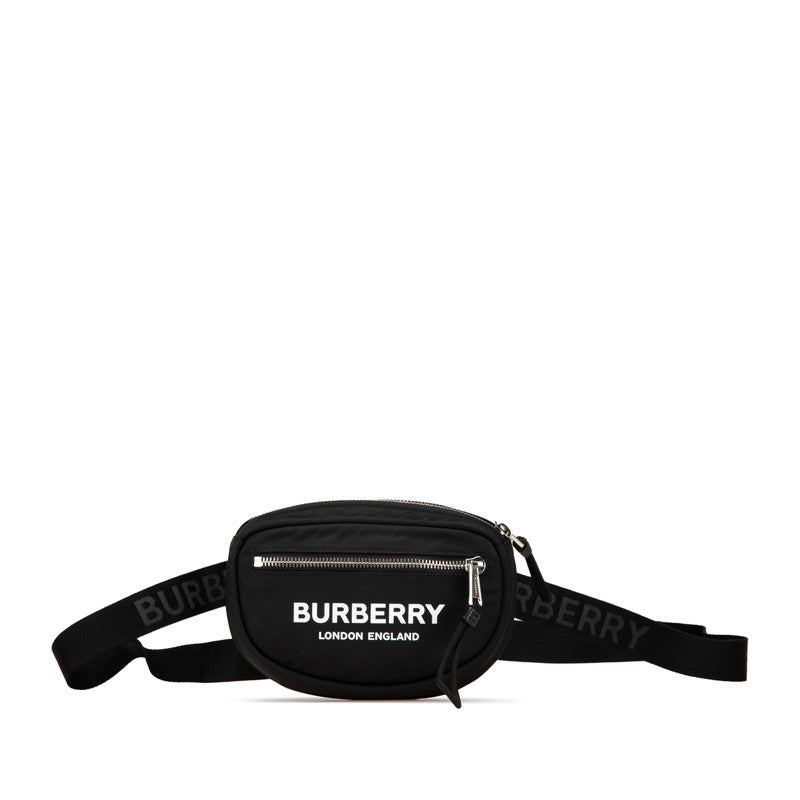 Burberry Cannon Logo Print Nylon Belt Bag