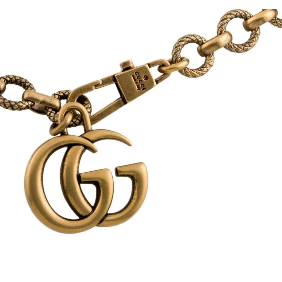 Gucci NEW Marmont gold chain & red Lucite belt - Alla Moda