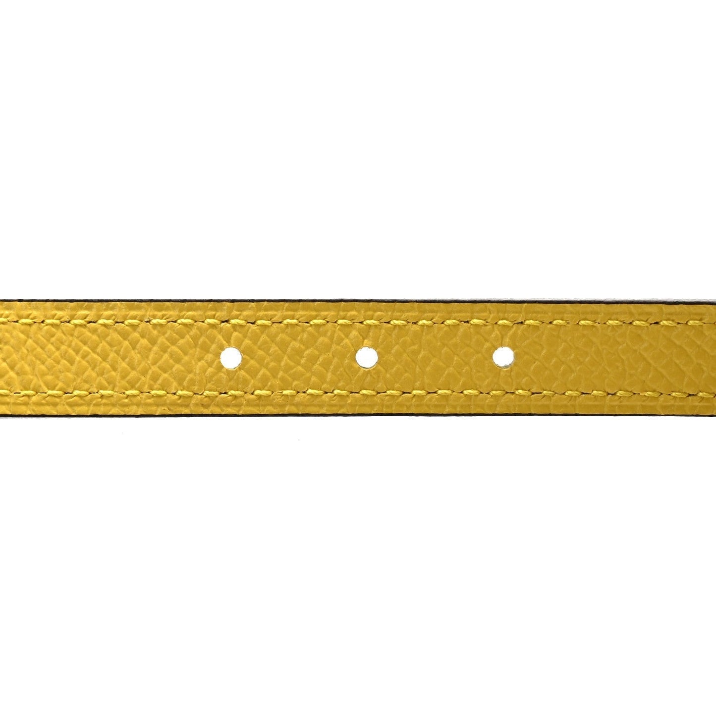 Hermes Swift Epsom 13mm Heritage Belt 75 30 Bleu Glacier Jaune De Naples