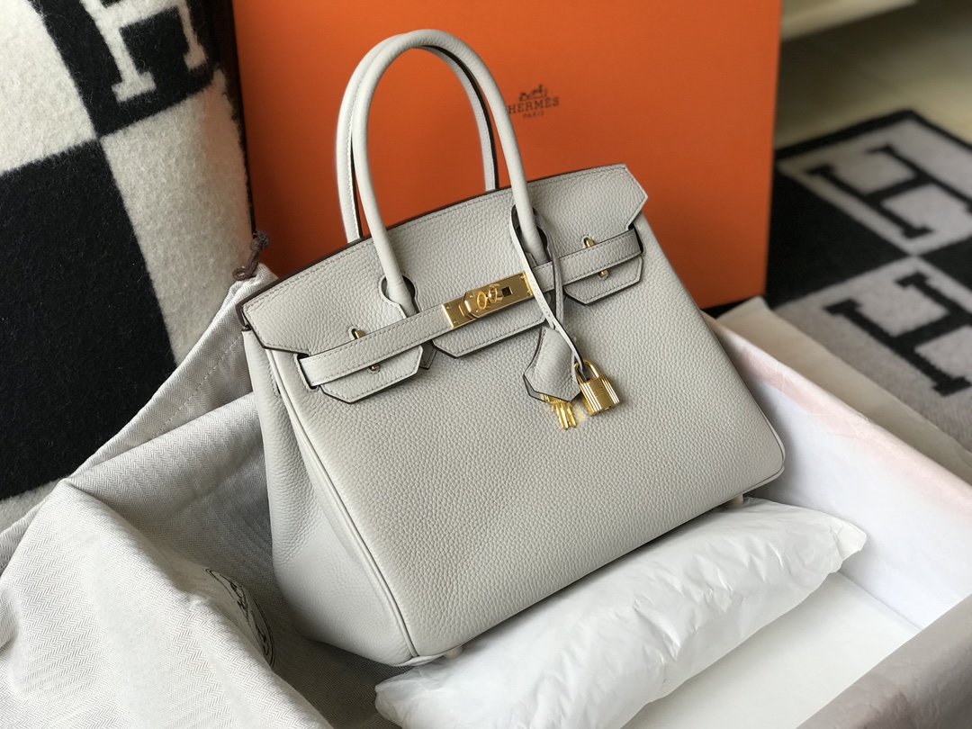 Top Quality Birkin White For Women Gold-Toned Hardware 11in/30cm