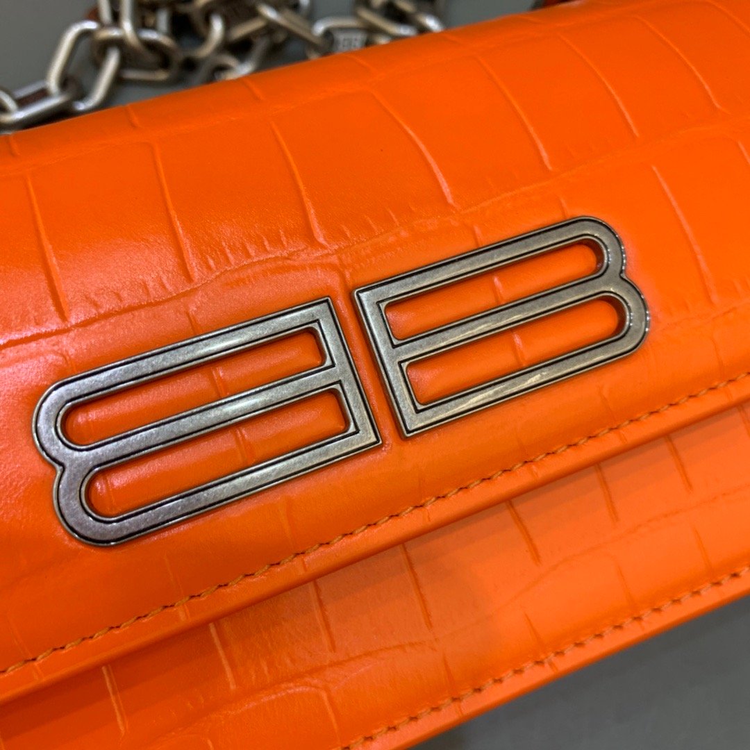 Top Quality Gossip Small On Chain Shoulder Bag Orange, For Women,  Bags 7.4in/19cm