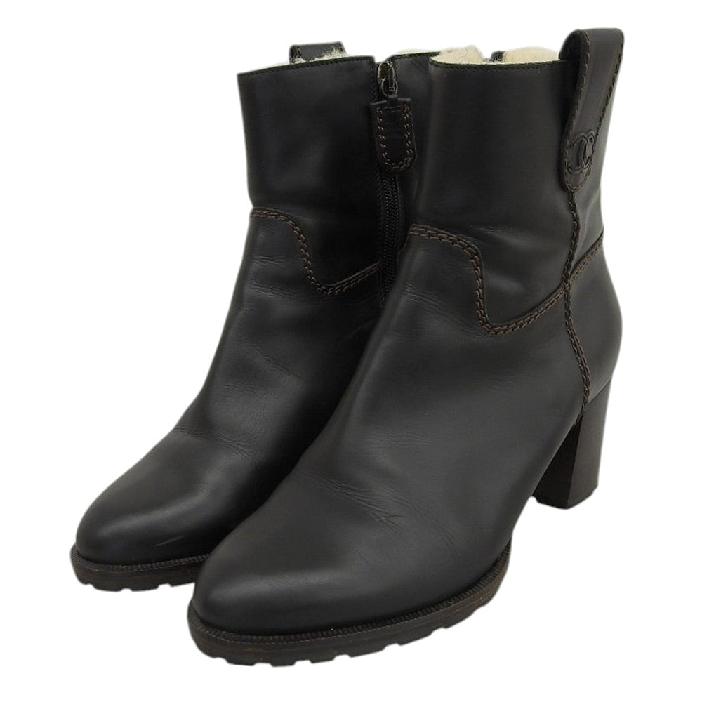 Chanel Coco Mark Shearling Boots