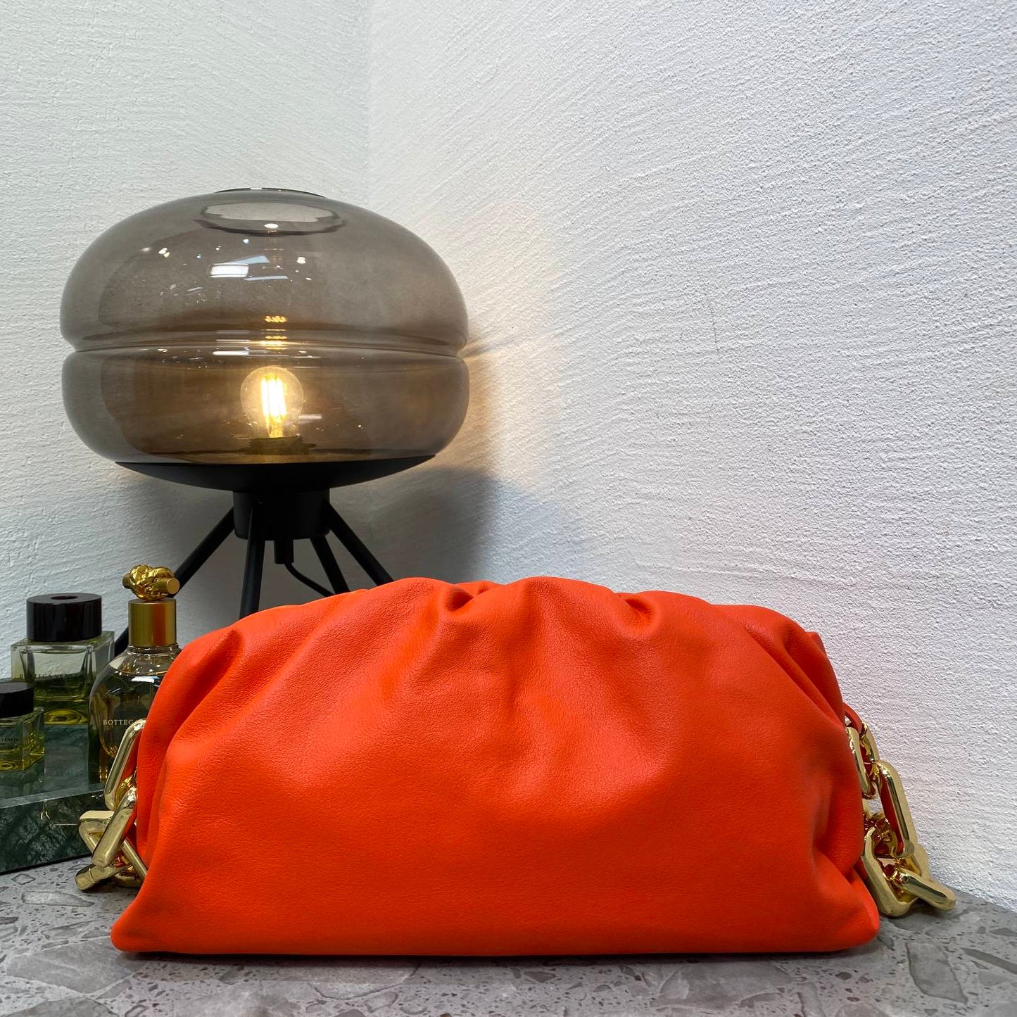 Top Quality Chain Pouch Orange, For Women, Women’s Bags 12.2in/31cm
