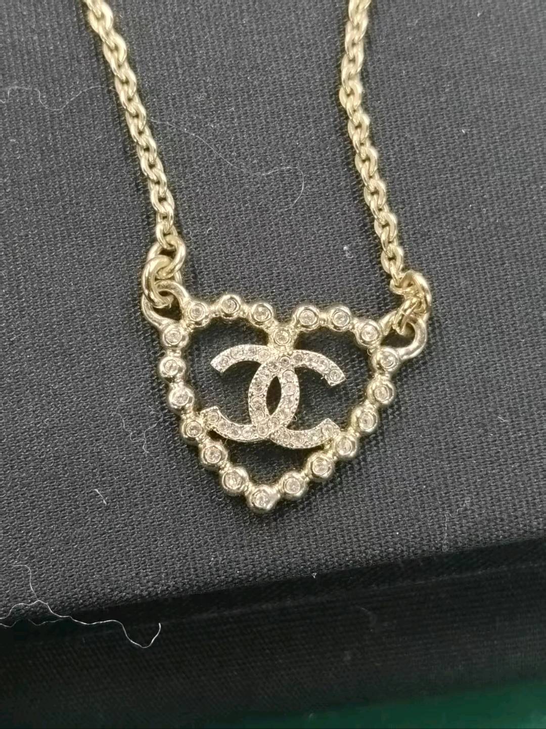 Chanel Heart Double C Necklace