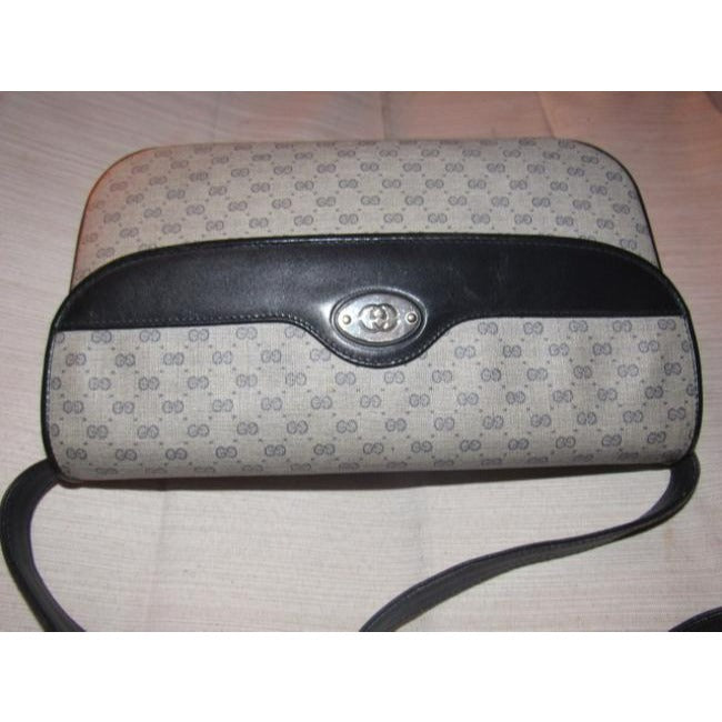 Gucci   Blue Patent Gg Canvas Shoulder Bag