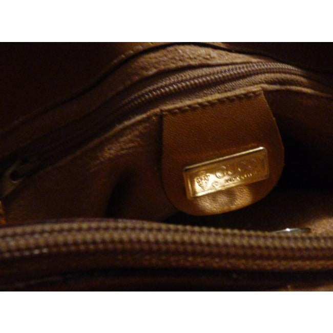 Gucci   Brown Small G Logo Coated Canvas And Leather Satchel