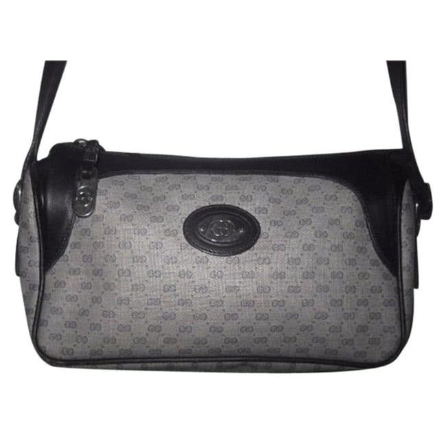 Gucci   Navy Leather Small G Logo Coated Canvas In Shades Of Blue Leather