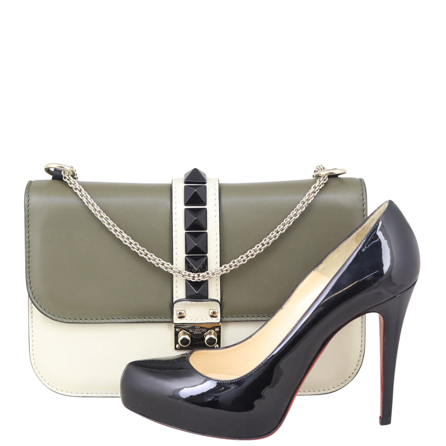 Valentino Glam Lock Medium Shoulder Bag