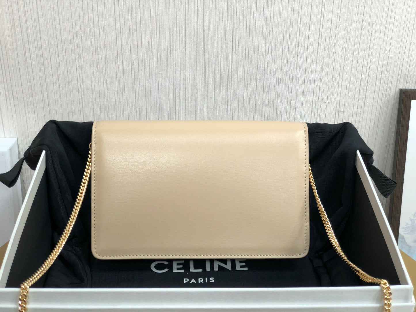 Top Quality Wallet On Chain Triomphe Beige For Women 7in/19cm 