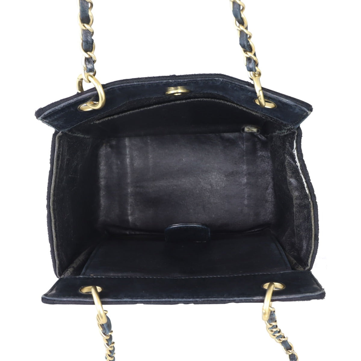 Chanel CC Knit Chocolate Bar Chain Shoulder Bag