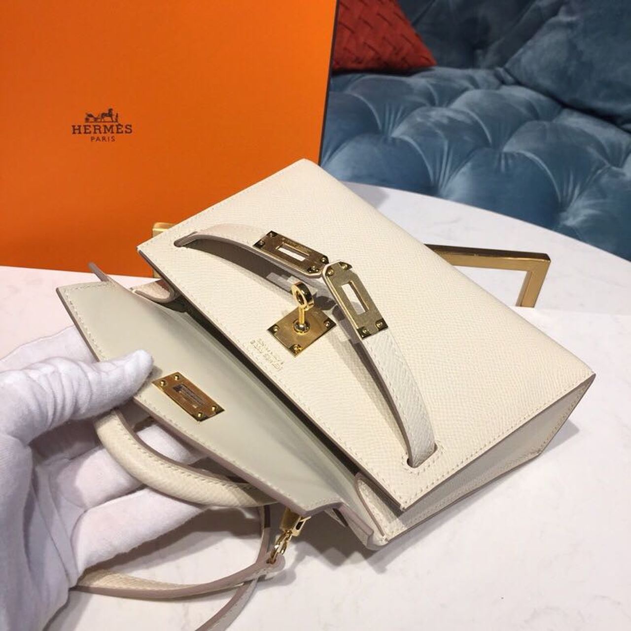 Top Quality Mini Kelly Craie For Women Gold-Toned Hardware 7.5in/19cm