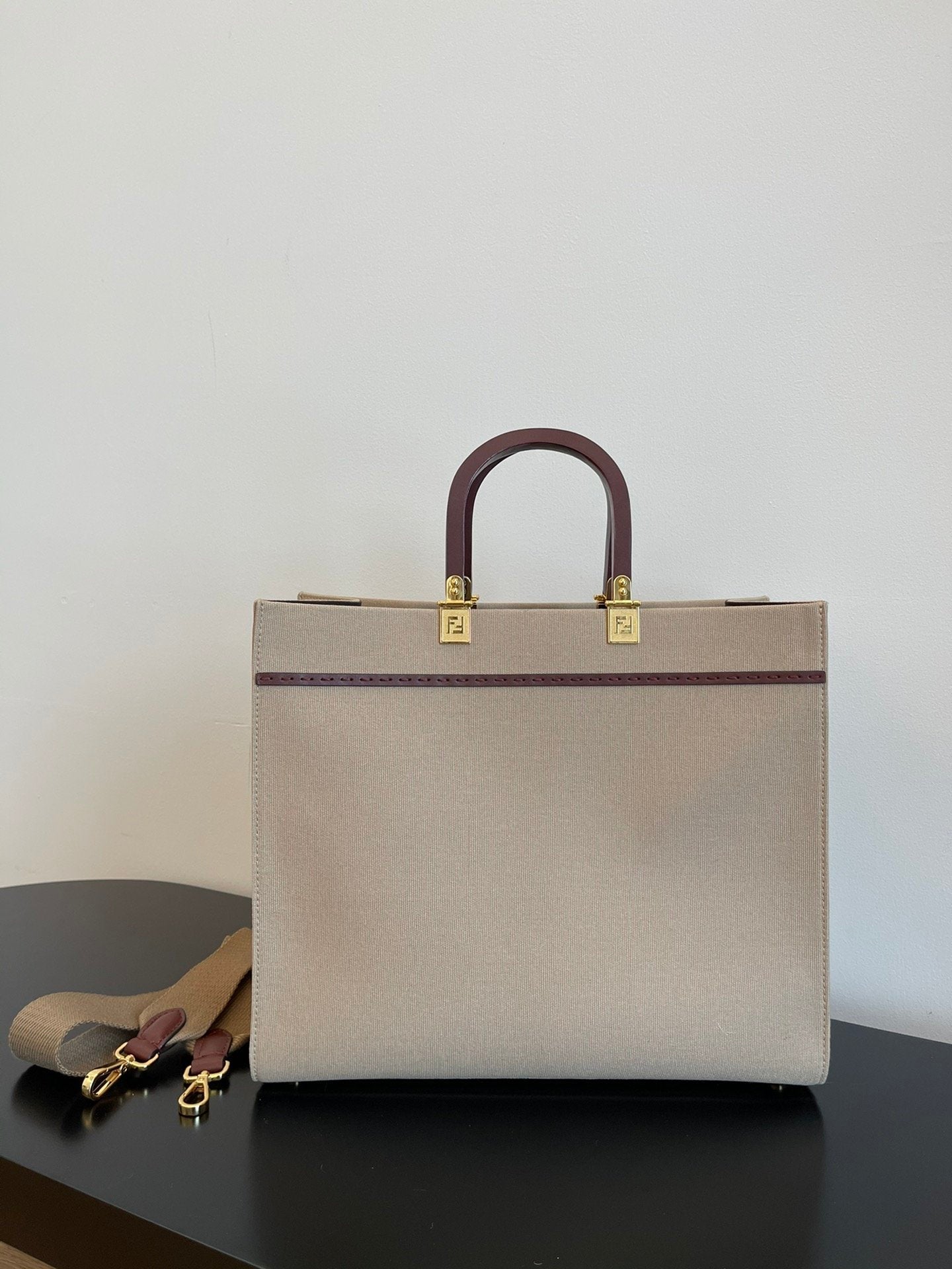 FI Sunshine MeTop Qualityum Tote Bag Beige Canvas For Women, Bags, Shoulder Bags 13.8in/35cm FF 8BH386