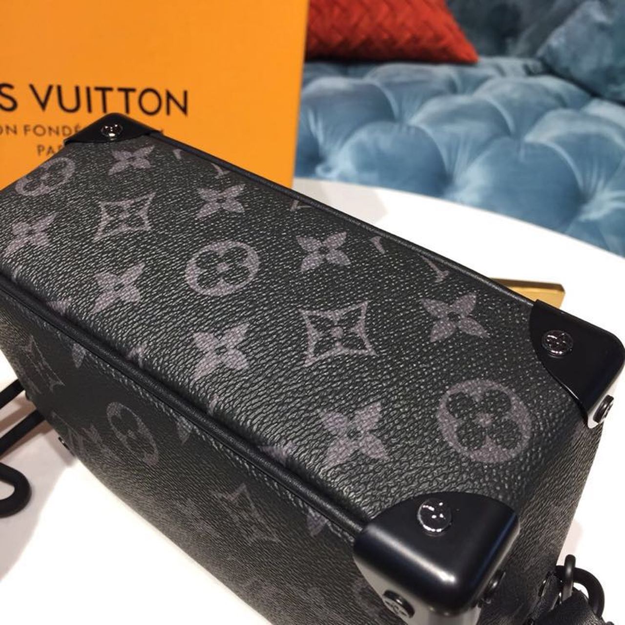 Top Quality Mini Soft Trunk Monogram Eclipse Canvas By Virgil Abloh For Men, Bags 7.3in/18.5cm Top Quality M44735