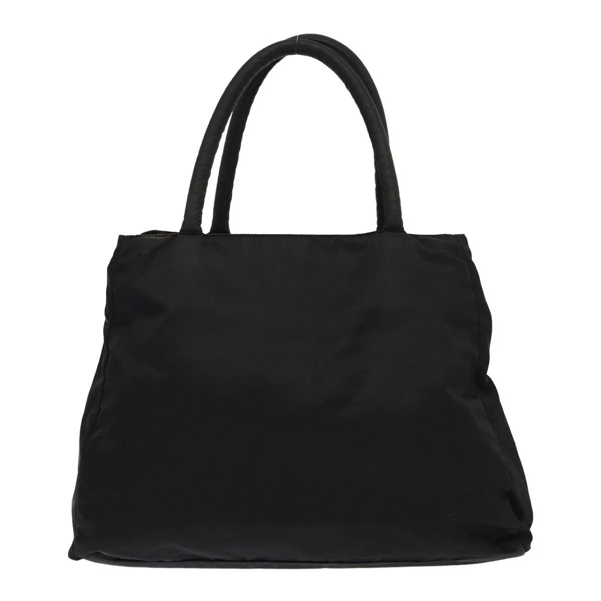 PRADA Hand Bag Nylon Black Auth 79687