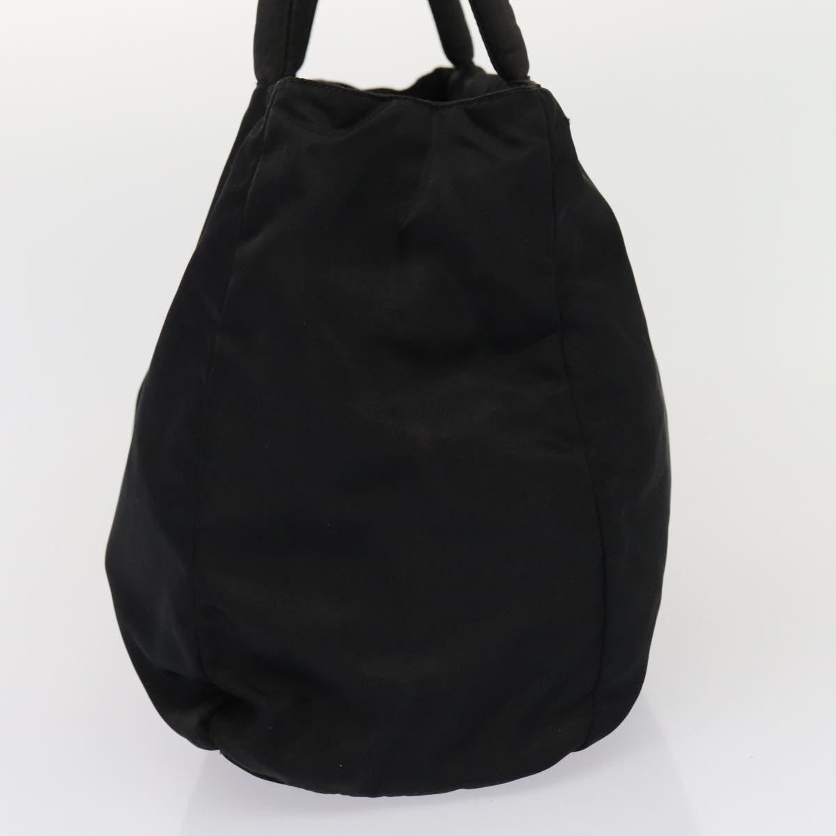 PRADA Hand Bag Nylon Black Auth 79687