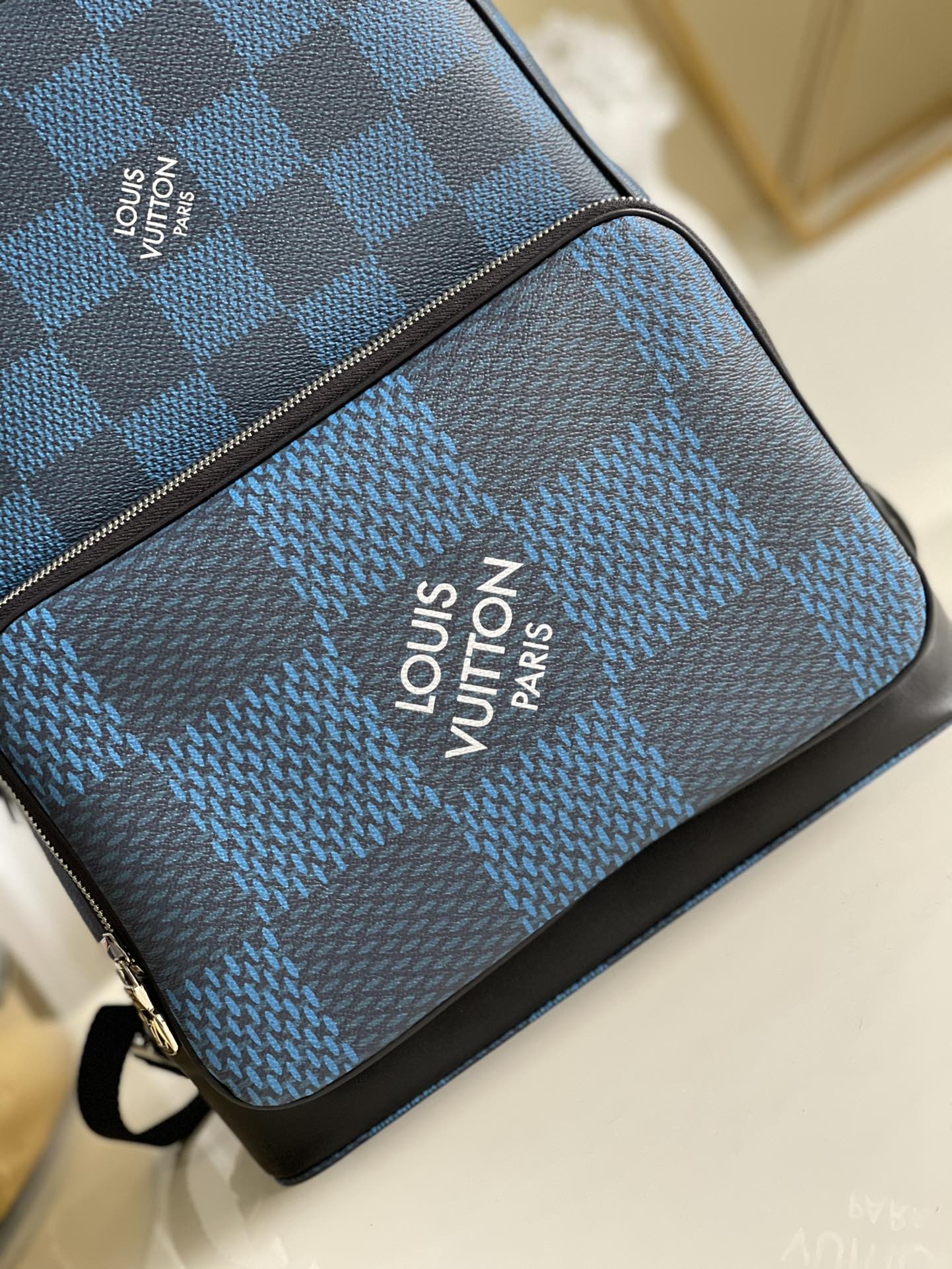 Top Quality Campus Backpack Damier Graphite 3D Canvas Blue For Men, Bags 39cm Top Quality N50008