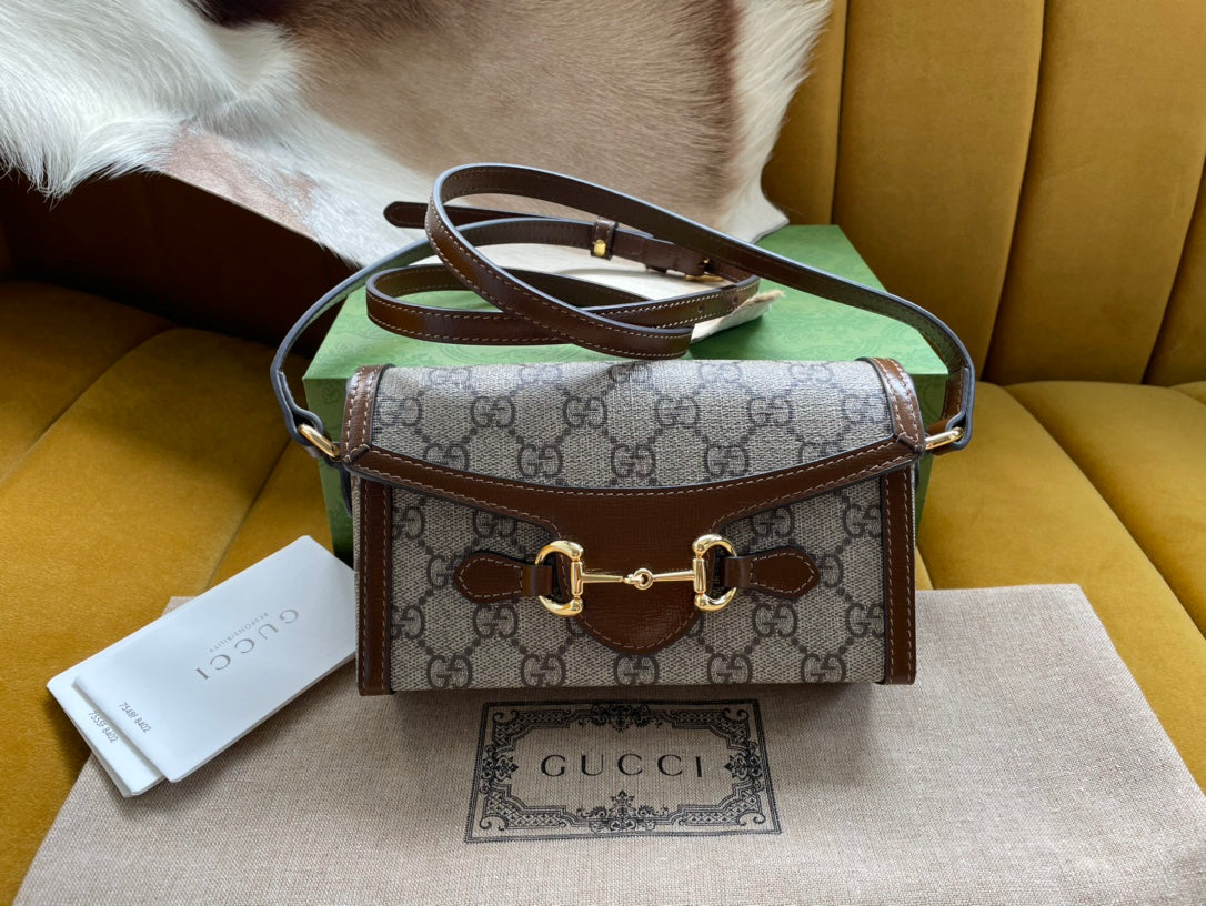 gg Children’s Horsebit 1955 Mini Bag Beige For Women, Women’s Bags 7in/18cm gg‎ ‎699296 92TCG 8563