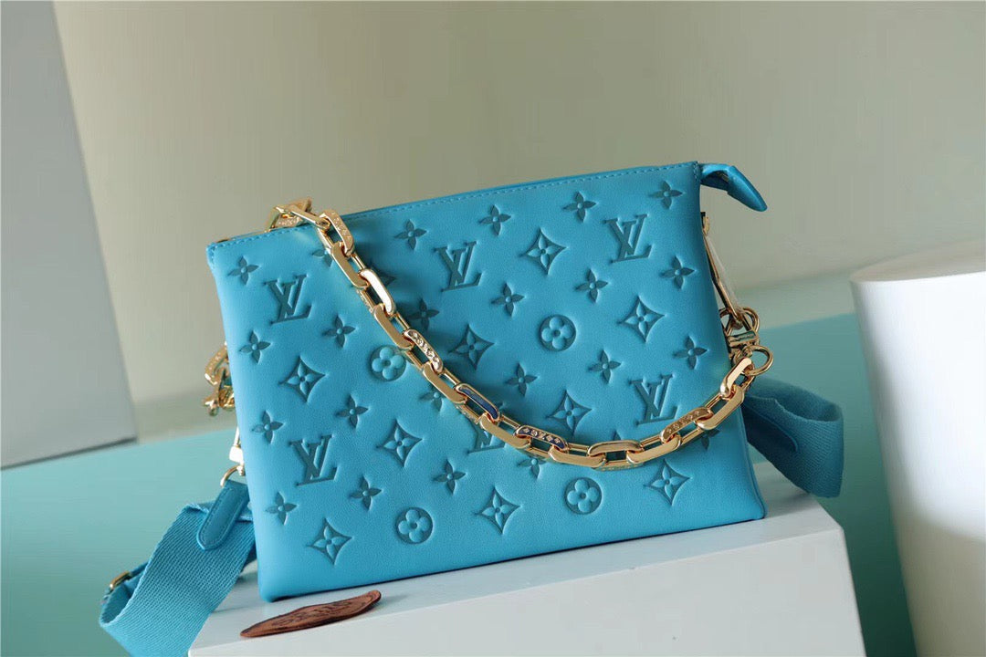 Top Quality Coussin PM Monogram Blue For Women, Womens Bags, Shoulder And Crossbody Bags 10.2in/26cm Top Quality 