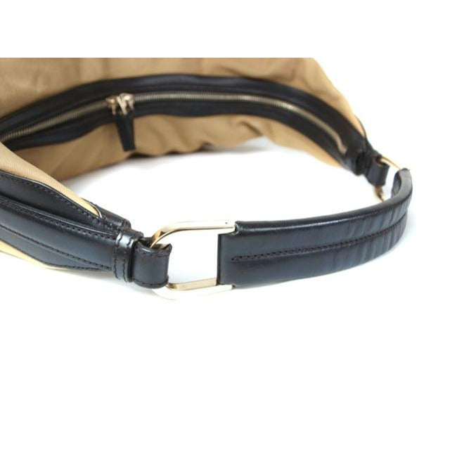 Gucci   Brown And Gg Leather Hobo Bag