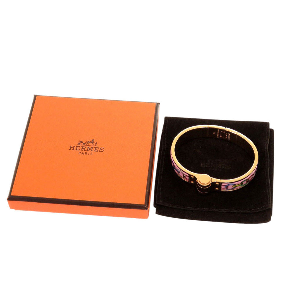 HERMES Bangle metal gold bracelet Charnier PM Women  d