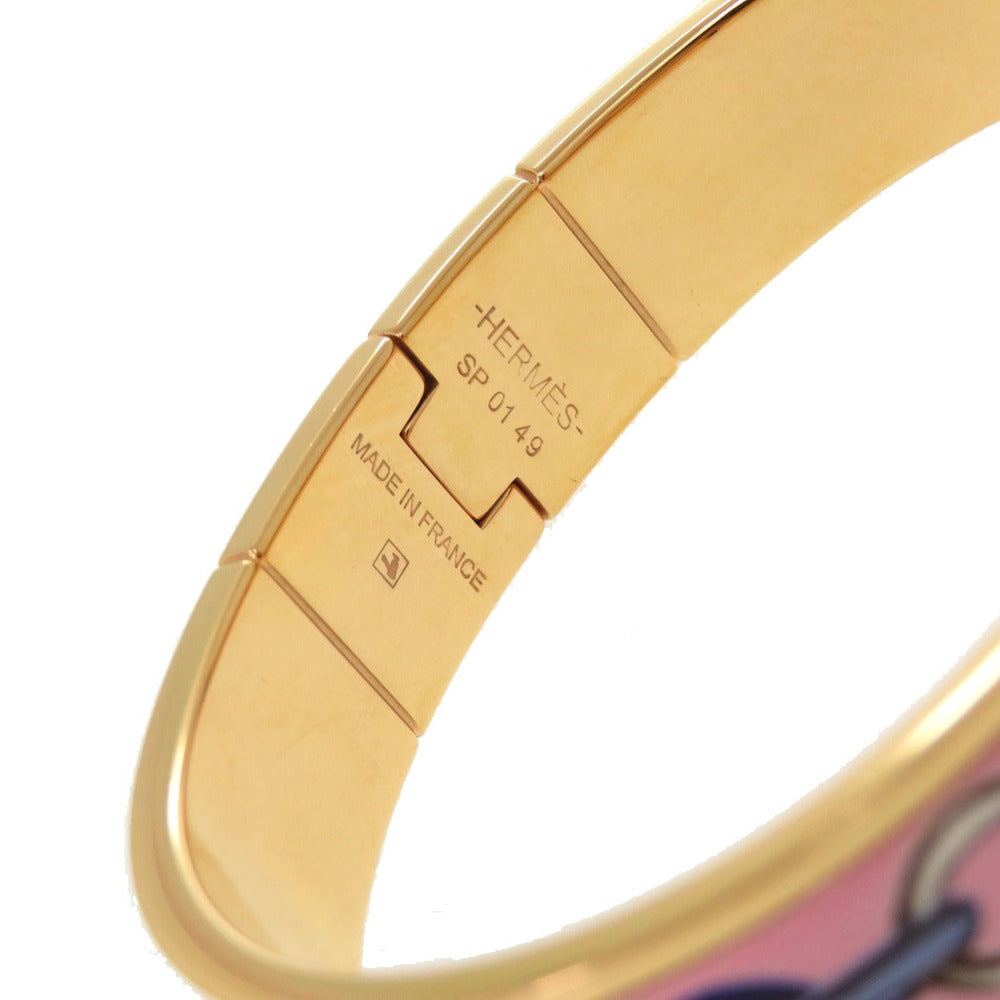 HERMES Bangle metal gold bracelet Charnier PM Women  d