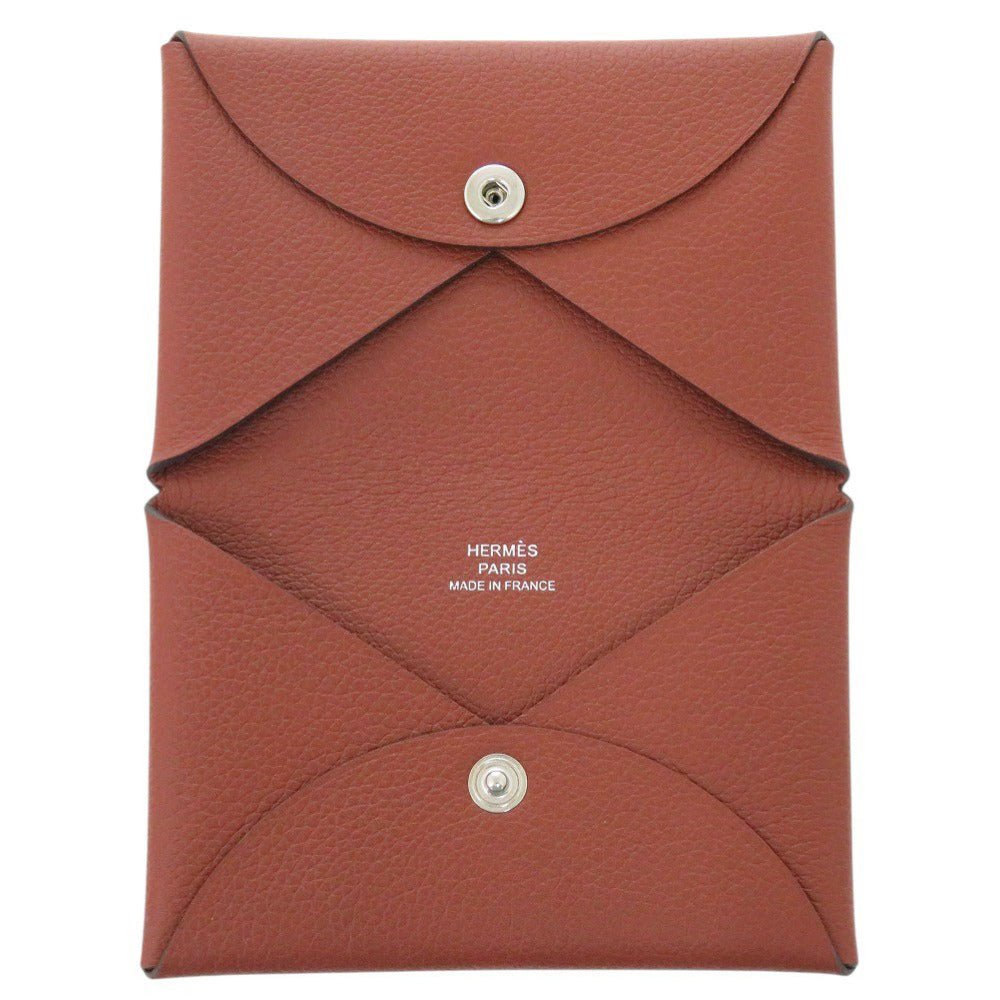 HERMES Card Case H064954CK4E Evercolor Brick Calvi Women  d