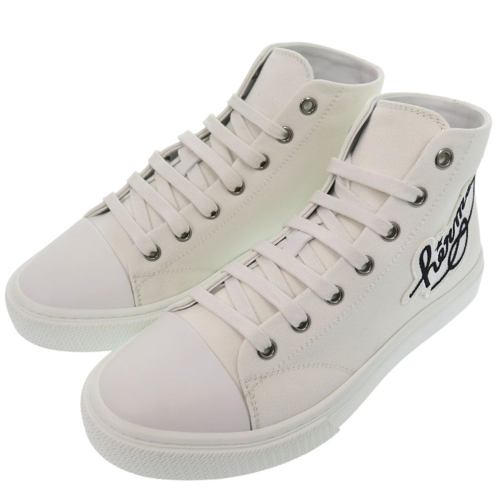 HERMES sneakers 241178Z Cotton canvas white Illico embroidered patch high top Iriko Women 37  d