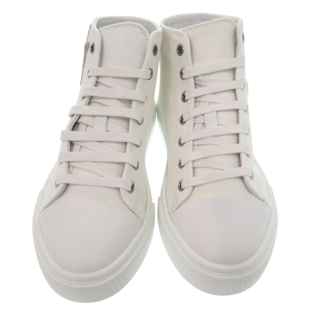 HERMES sneakers 241178Z Cotton canvas white Illico embroidered patch high top Iriko Women 37  d