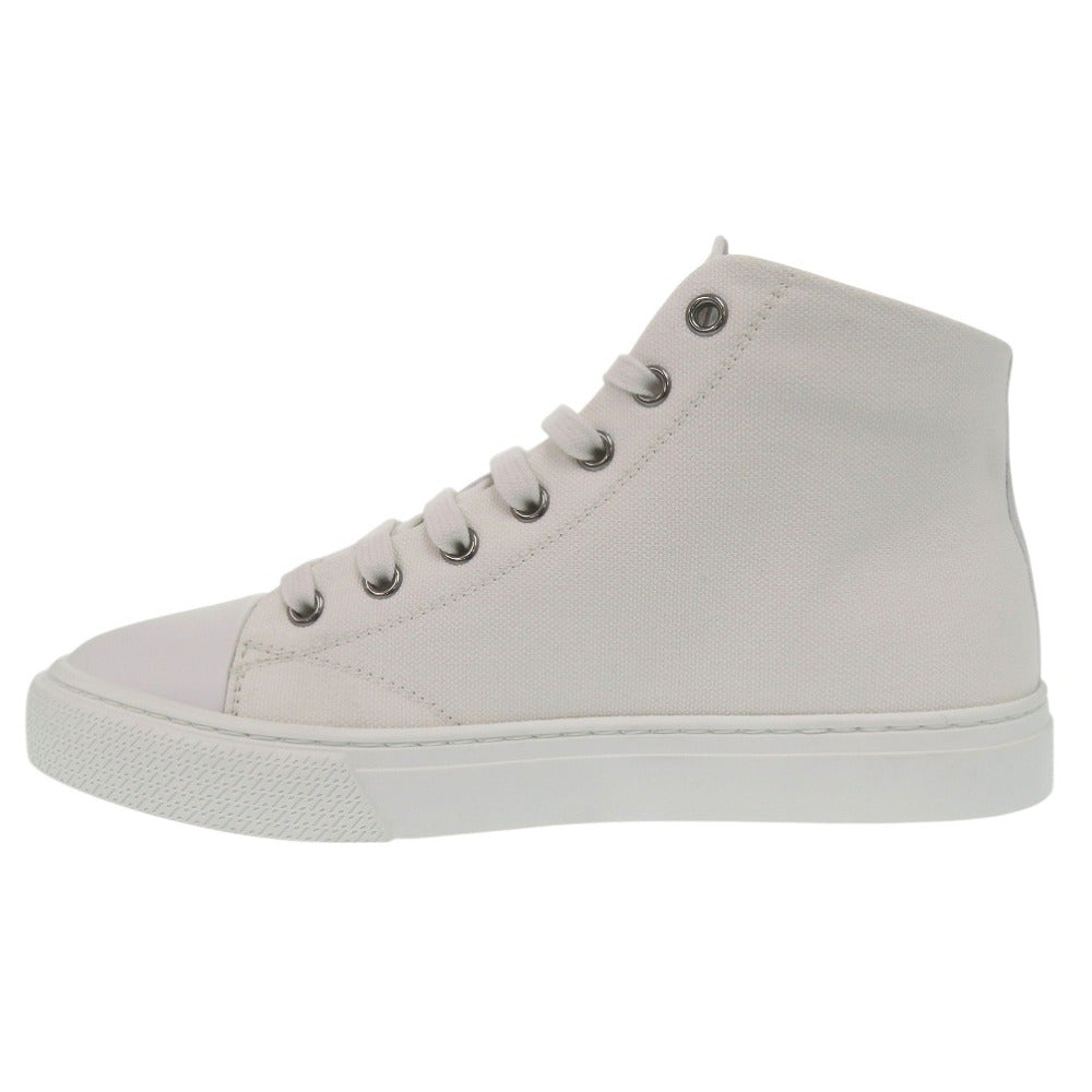HERMES sneakers 241178Z Cotton canvas white Illico embroidered patch high top Iriko Women 37  d