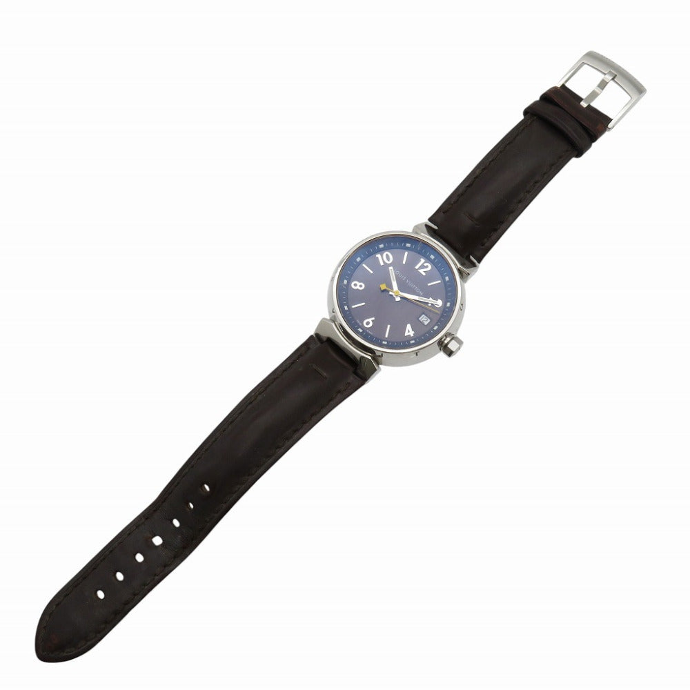 LOUIS VUITTON Watches Quartz Q1311 Stainless Steel , Leather Brown Quartz Tambour Brown dial Women