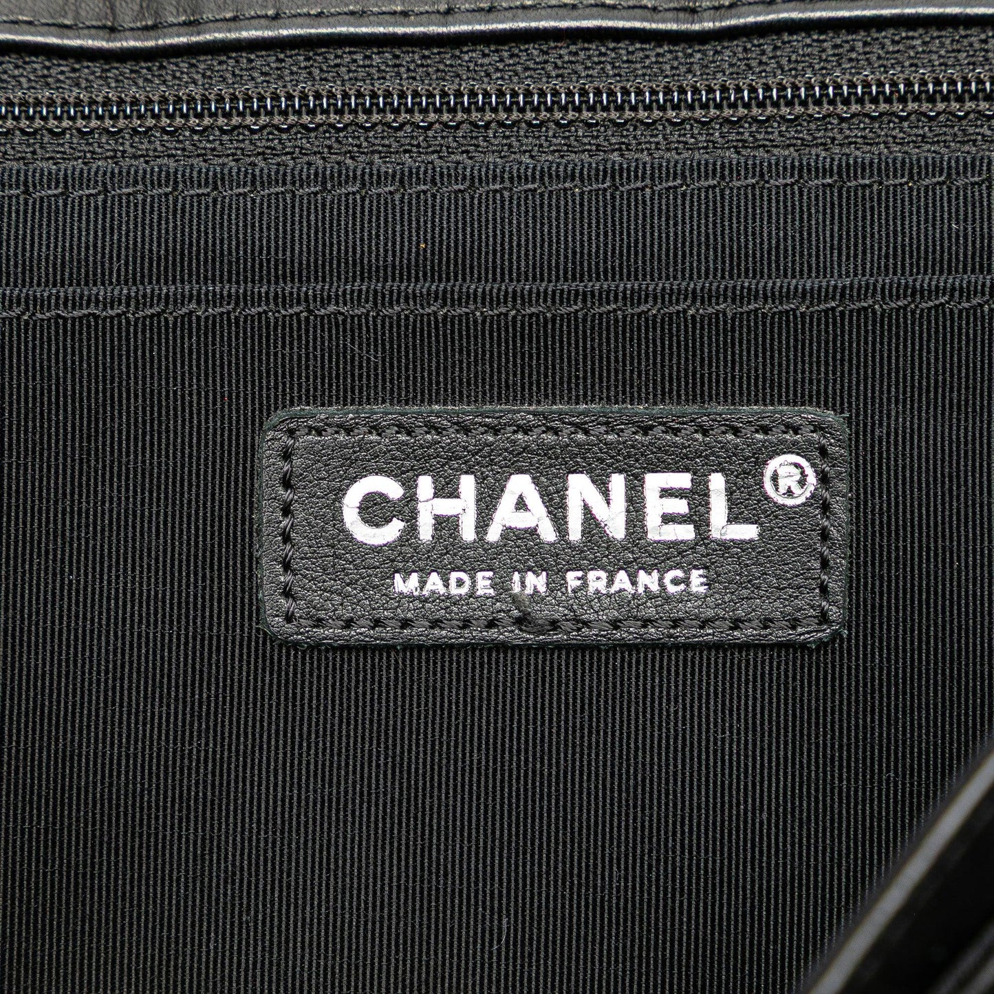 Black Chanel Jumbo Chevron Lambskin Leo Lion Flap Shoulder Bag