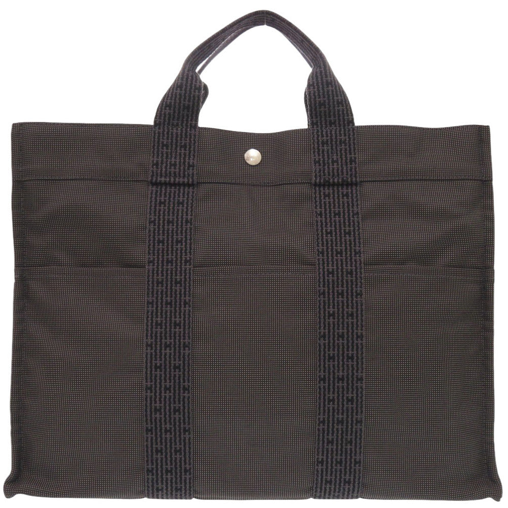 HERMES Tote Bag canvas gray Her Line Tote MM mens  d